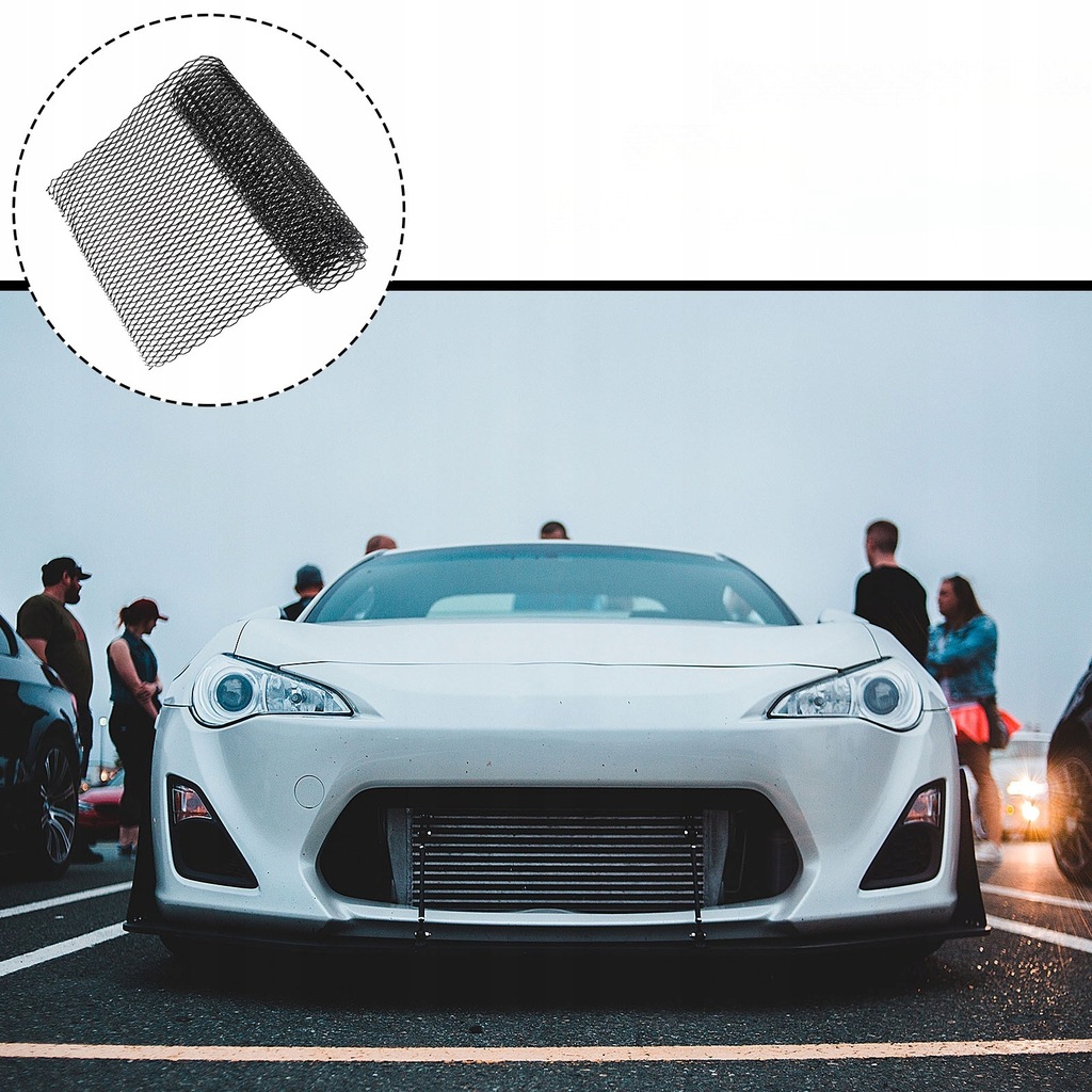 фото №11, Czarna алюмінієва сітка захист бампера do автомобіля