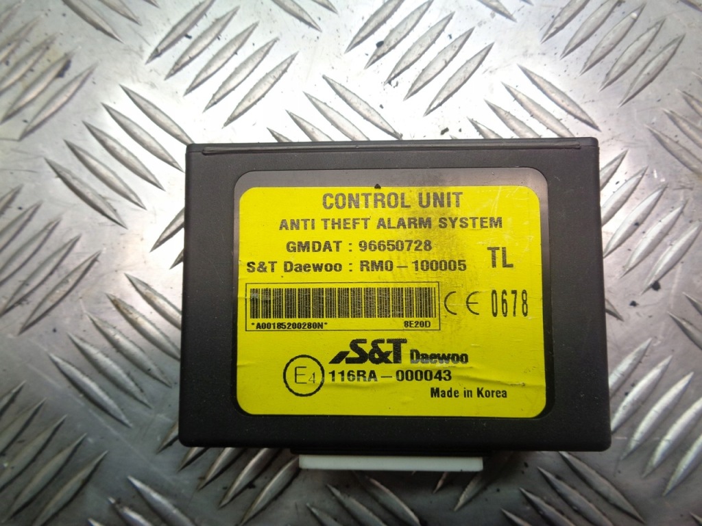 фото №1, Блок керування модуль сигналізація chevrolet aveo t200 96650728