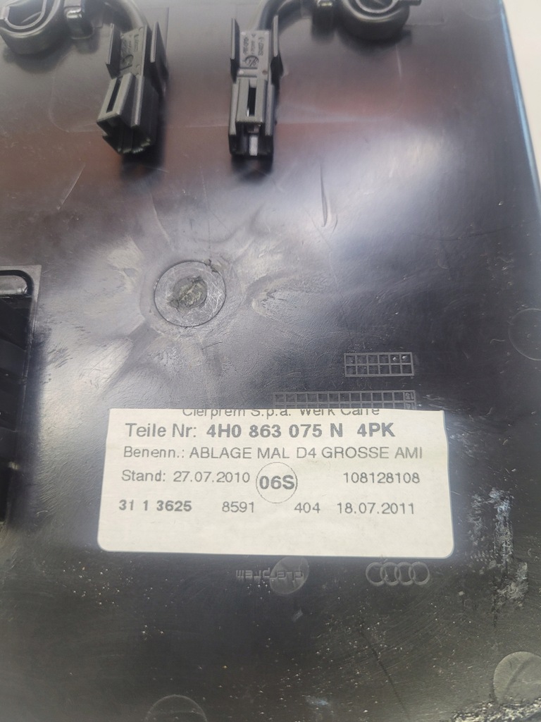 фото №5, Бардачок полка туннель audi a8 d4 4h0863075n