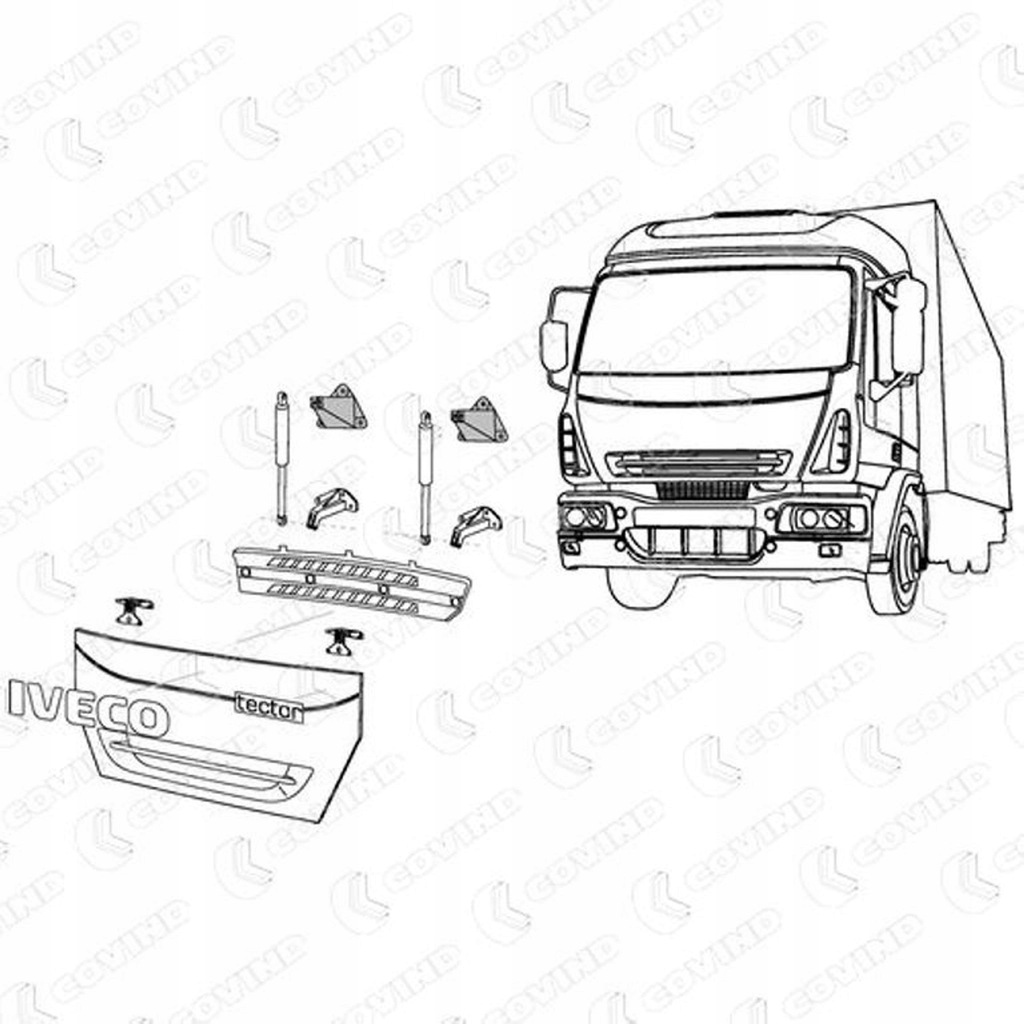 фото №2, Кронштейн амортизатор. капот iveco stralis covind