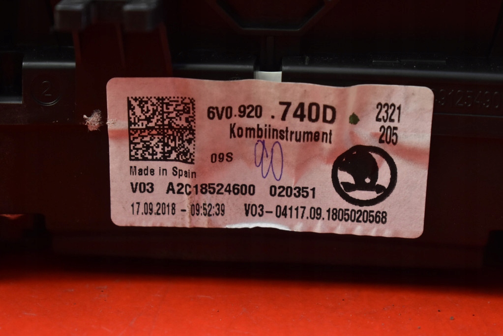 фото №6, Лічильник прилади eu 6v0920740d skoda fabia 3 iii 1.0 tsi 95 km 14-21