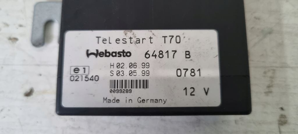 фото №1, Блок управления webasto 64817b