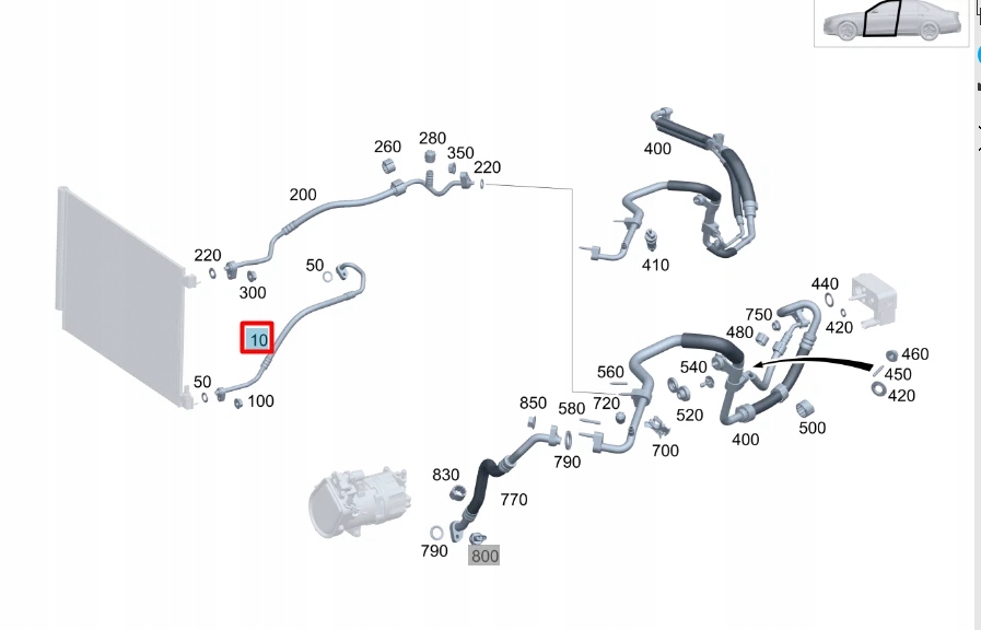 фото №8, Mercedes-benz s w223 wąż кондиціонера a2238302601 oem