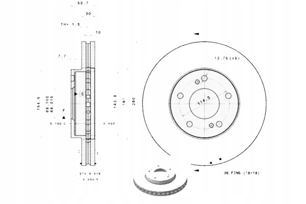 фото №1, Brembo тормозные диски тормозные 2szt. nissan 200sx 300zx s