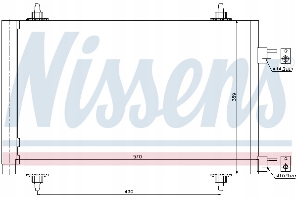 фото №11, Конденсатор nissens 6455cy 6455gk 9680545980 9650631