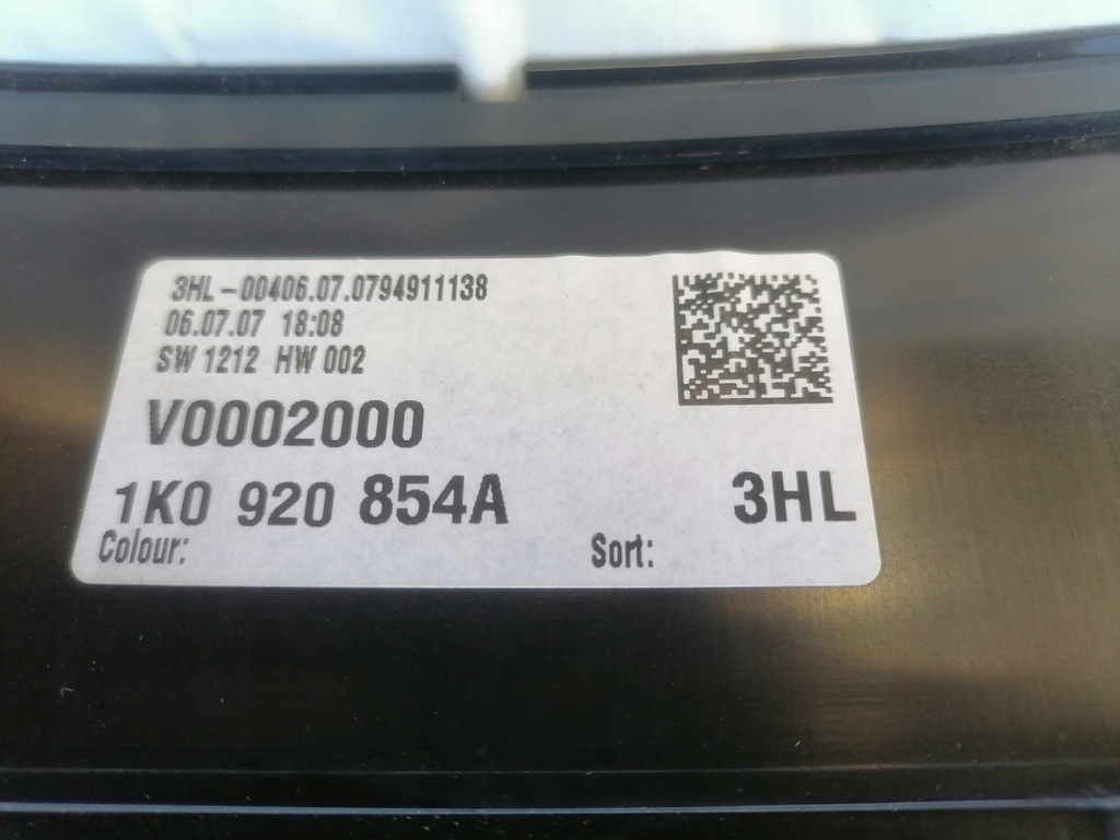 фото №6, Vw golf v jetta счетчик приборная панель 1k0920854a