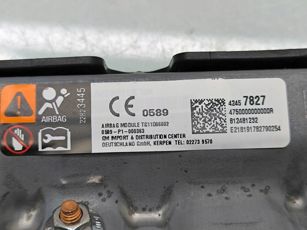 фото №7, Chevrolet bolt 2018 права сторона подушка повітряна подушка безпеки пасажира