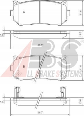 фото №1, Гальмівні колодки гальмівні задня kia carens 2000-