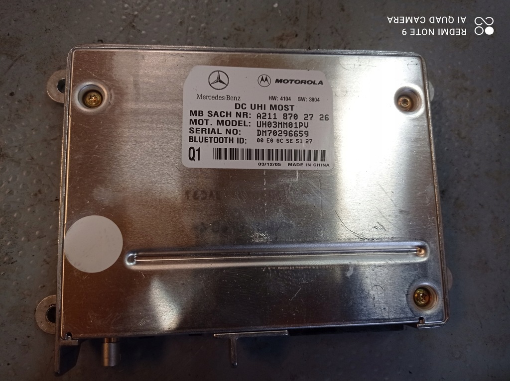 фото №1, Модуль bluetooth mercedes w211 a2118702726