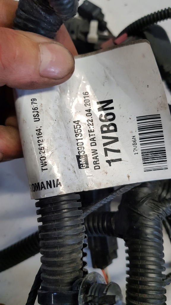 фото №8, Джгут електропроводка pdc перед opel adam