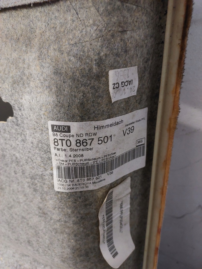 фото №13, Потолок audi a5 8t coupe