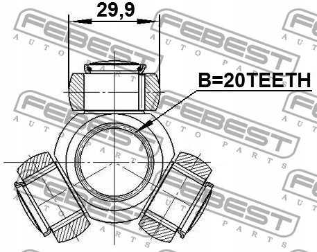 фото №11, Хрестовина mazda demio dy 2002-2005 jp febest