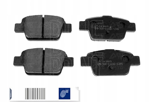фото №1, Гальмівні колодки гальмівні blue print 77364590 77365809