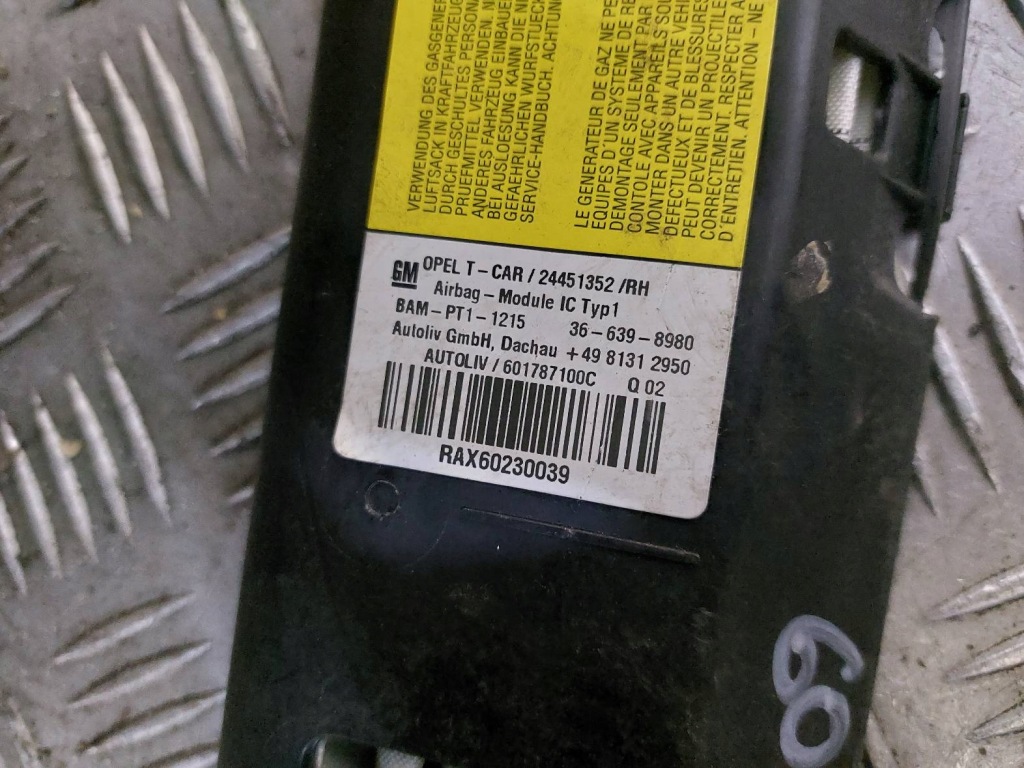 Набор подушка безопасности postrzałowy opel astra h 13188854 327963935 13111344 Доставка