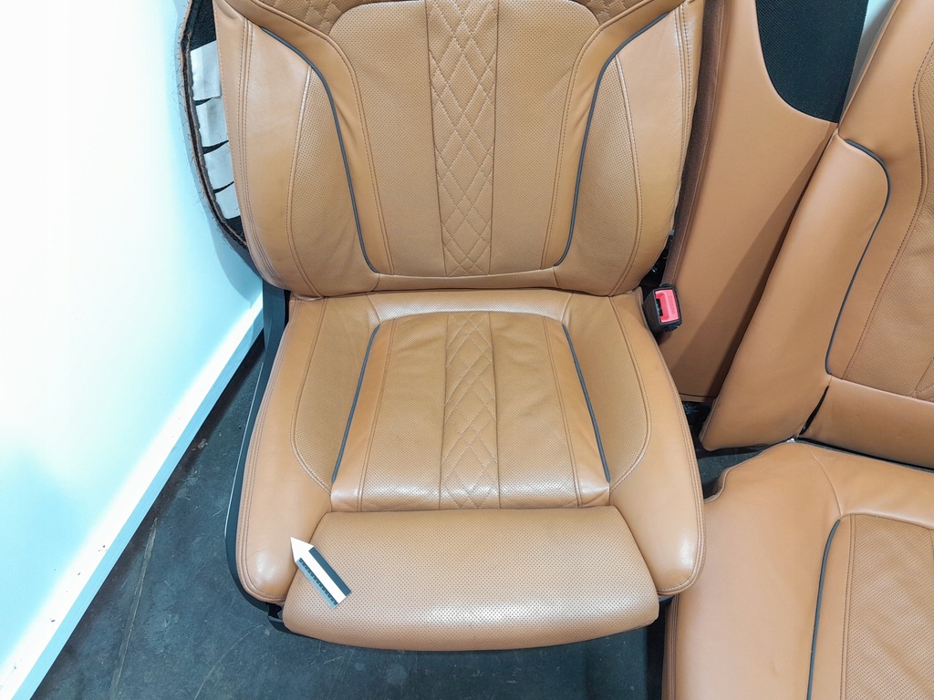 фото №6, Bmw 7 g11 сиденья заднее сиденье обшивки cognac nari