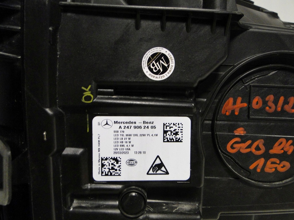 фото №8, Mercedes glb 247 x247 лампа передняя правая led high performance usa