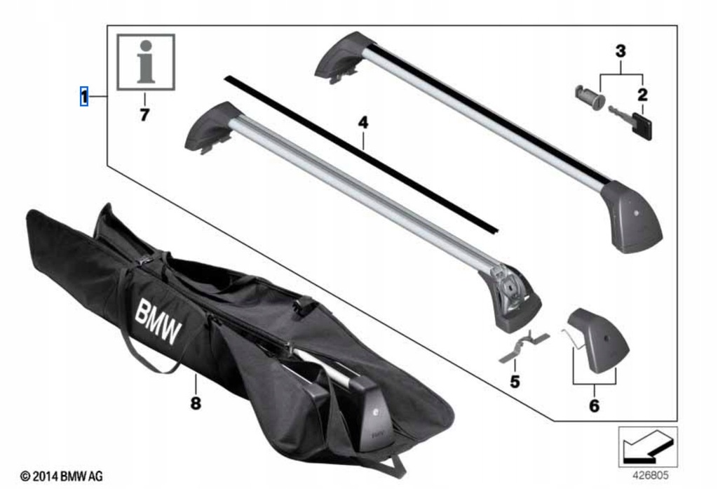 фото №5, 82712150092 поперечины кровельные bmw '5 f10 f10 lci