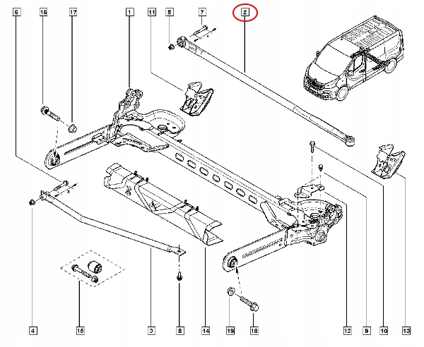 фото №5, Тяга стабилизатора задняя trafic ii vivaro oryg
