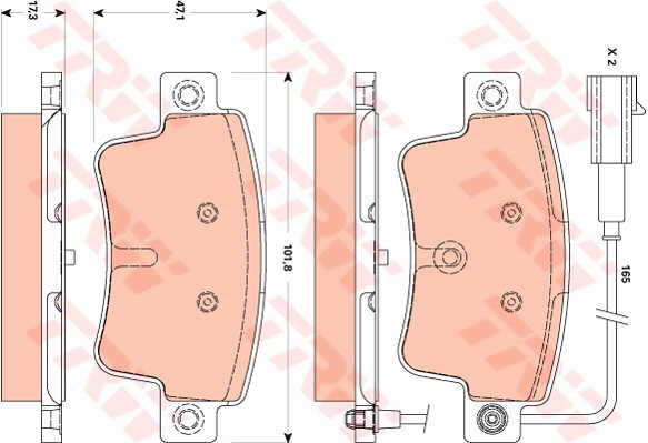 фото №8, Trw gdb1872 набор тормозных колодок тормозных, тормоза дисковые