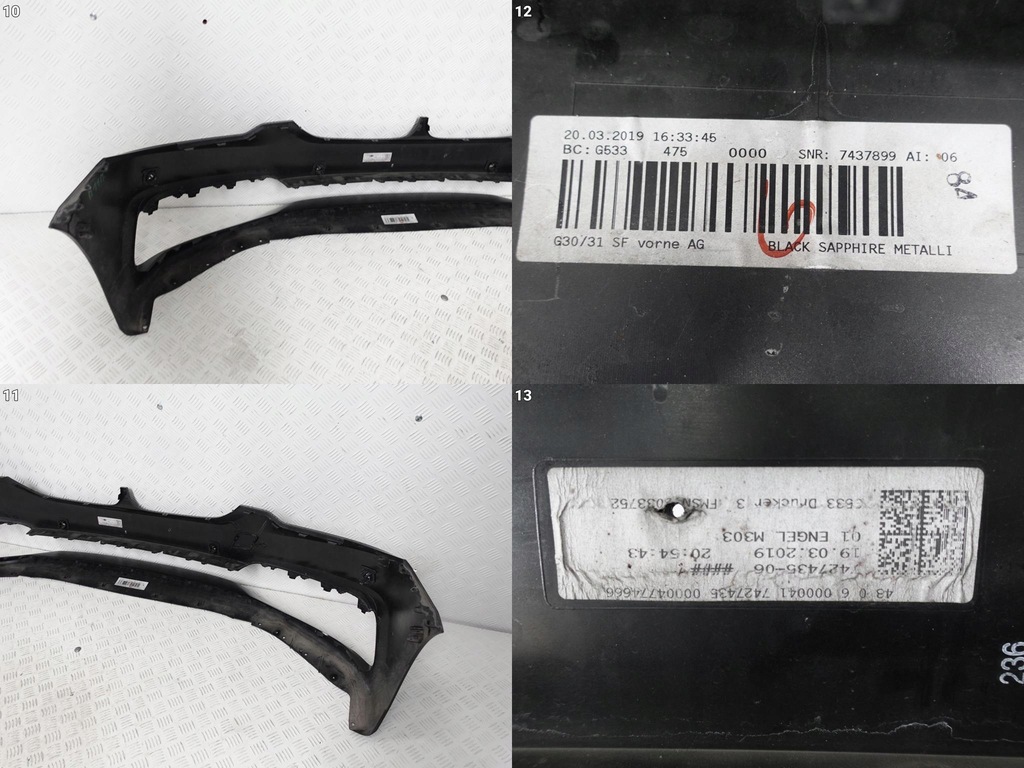 фото №11, Bmw 5 g30 g31 17-20 бампер перед 6xpdc