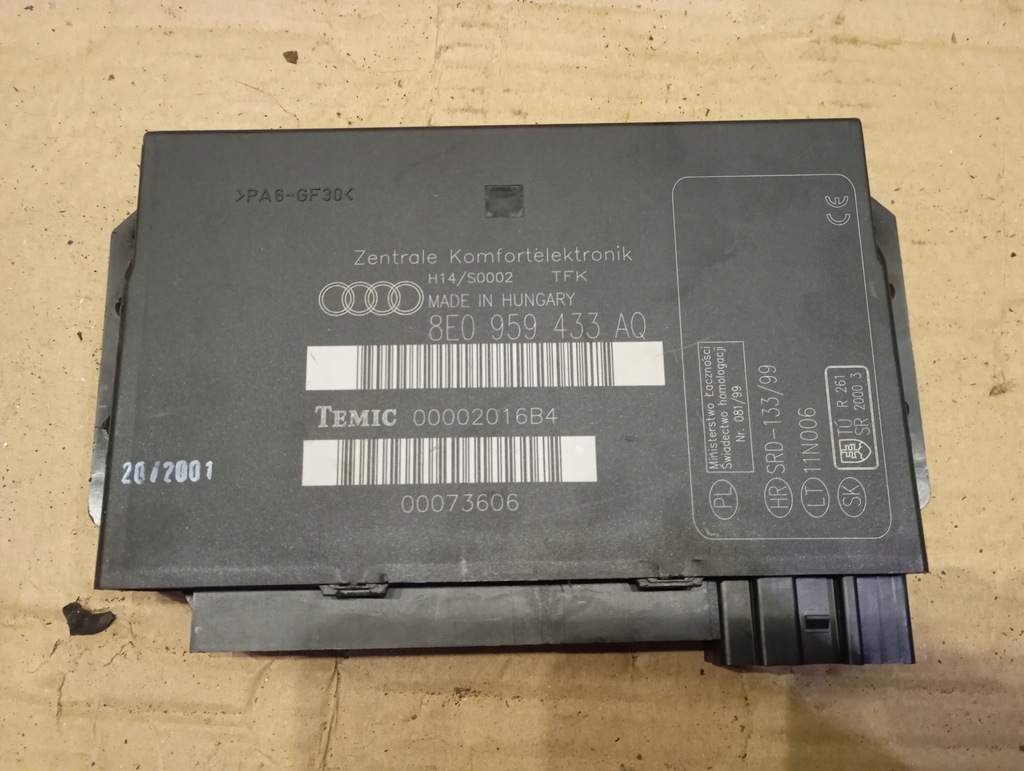 фото №1, Модуль комфорту audi a4 b6 8e0959433aq
