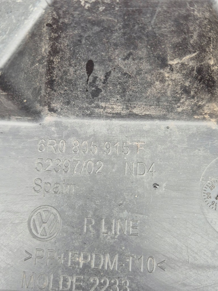 фото №12, Vw polo v 6r 09- r-line плита w бампер передний накладка 6r0805915f