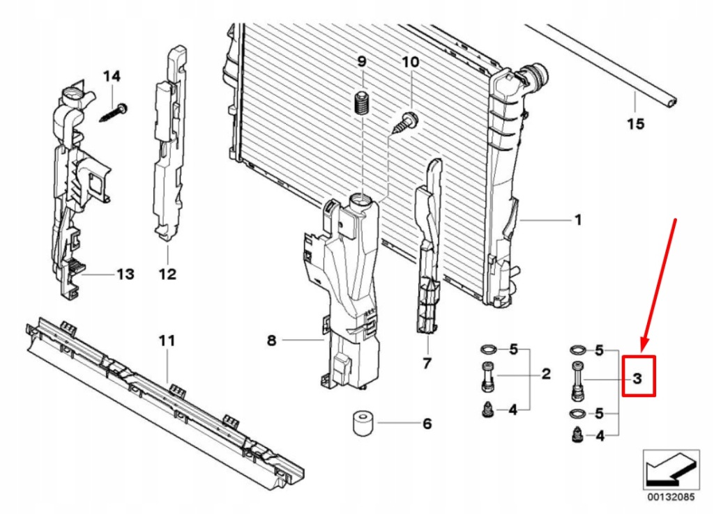 фото №7, Болт регулювальний радіатора bmw z4 coupe e86 17117545783 7545783оригінальна