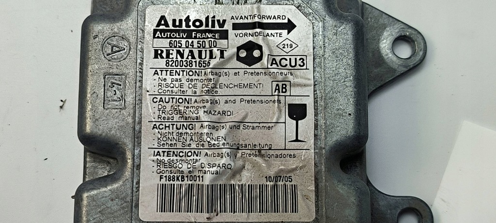 фото №2, Датчик подушка безпеки подушок 8200381656 renault kangoo i
