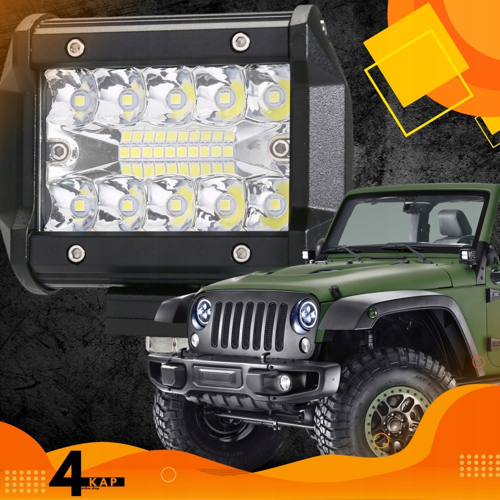 Протитуманна фара led 60w прожектор лампа робоча фара 12v 24v посилена Ціна