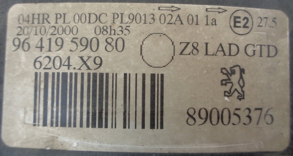 фото №5, Peugeot 607 00 r лампа ліва передня ксенон eu