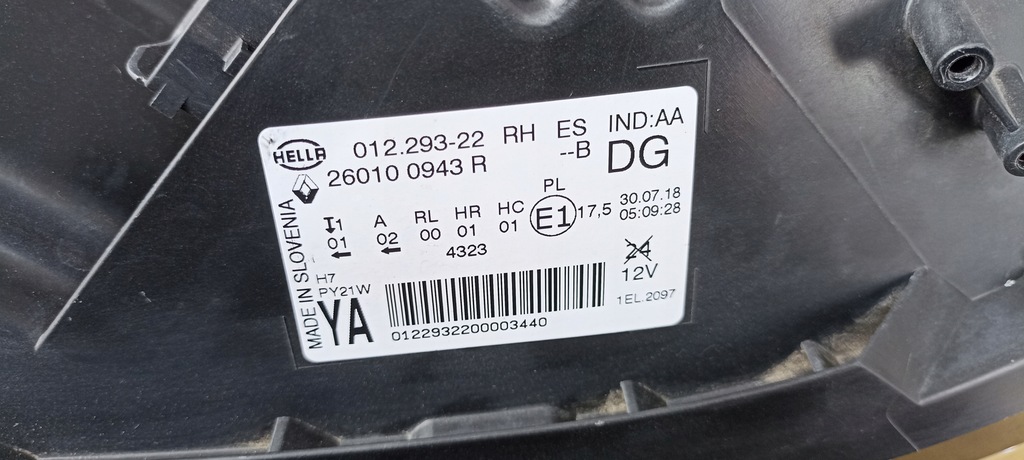 фото №14, Лампа права renault scenic 4 iv 260100943r 26010 0943 r