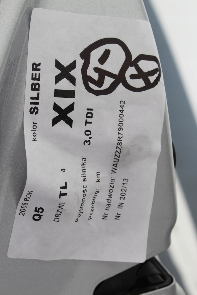 фото №8, Audi q5 8r дверь левая сторона левая перед + задняя 8r передние + задние 2 штуки