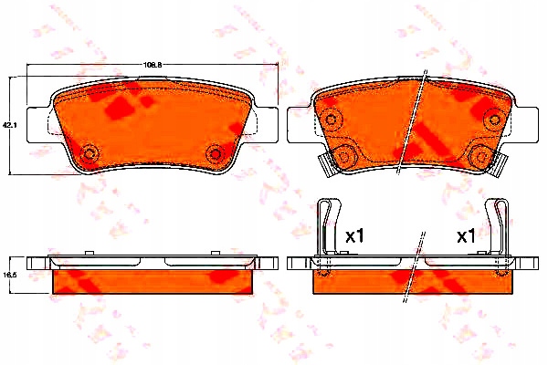 фото №14, Trw gdb3576 набор тормозных колодок тормозных, тормоза дисковые