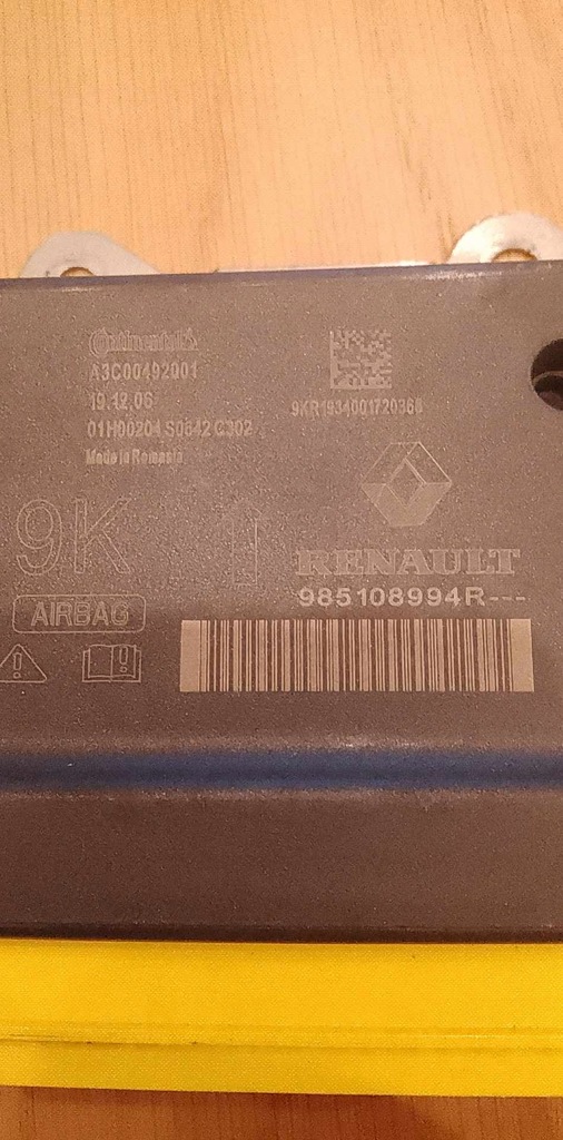 фото №3, Датчик модуль подушка безопасности renault captur ii 985108994r