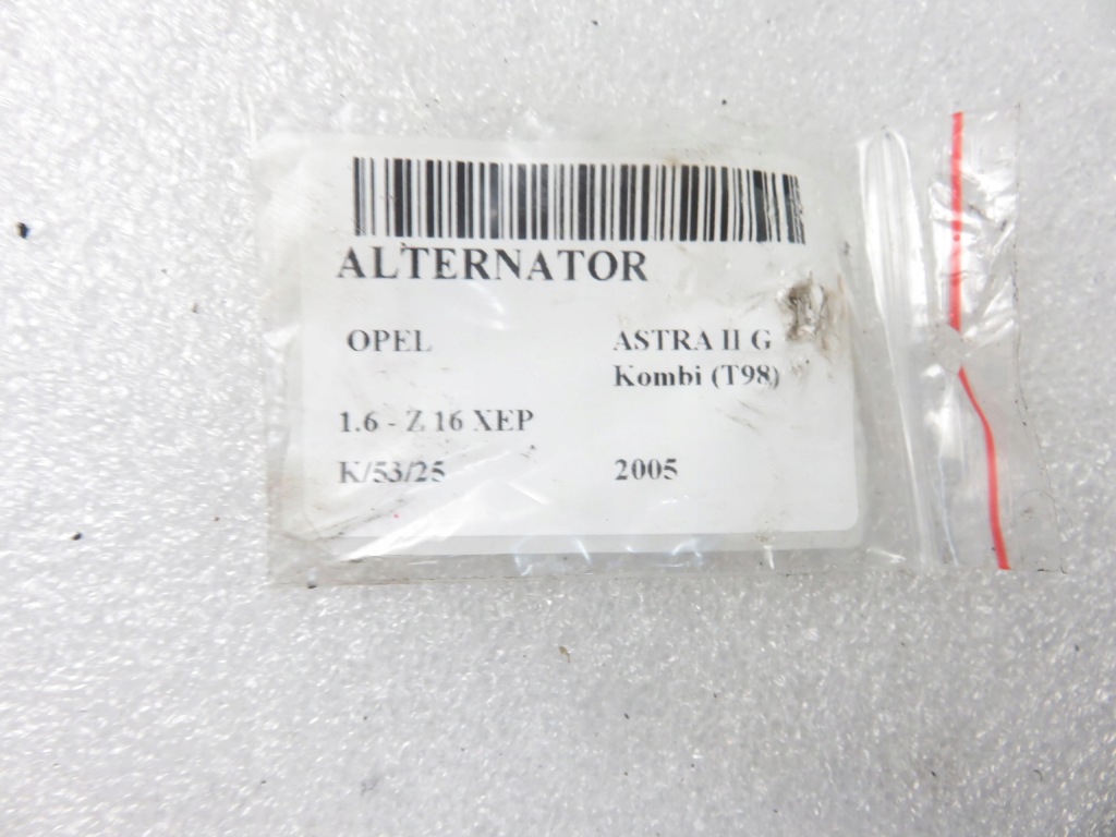 Генератор opel astra 2 g 1.6 16v 0124425020 55556067 с Разборки