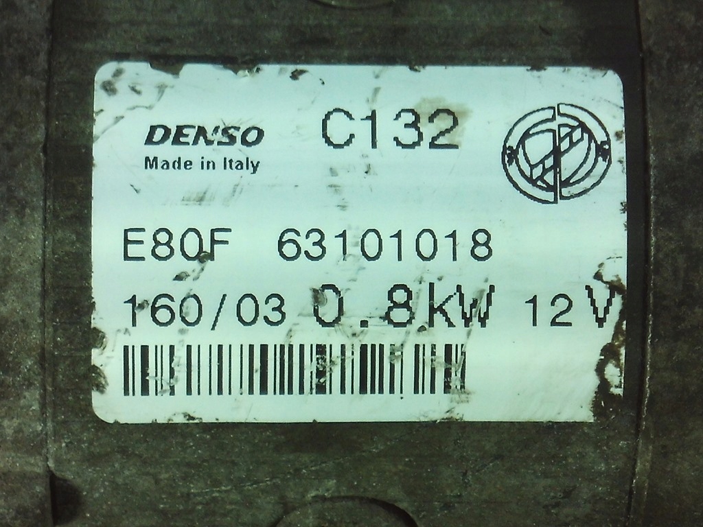 Fiat seicento 1.1 8v стартер 63101018 Оригінал