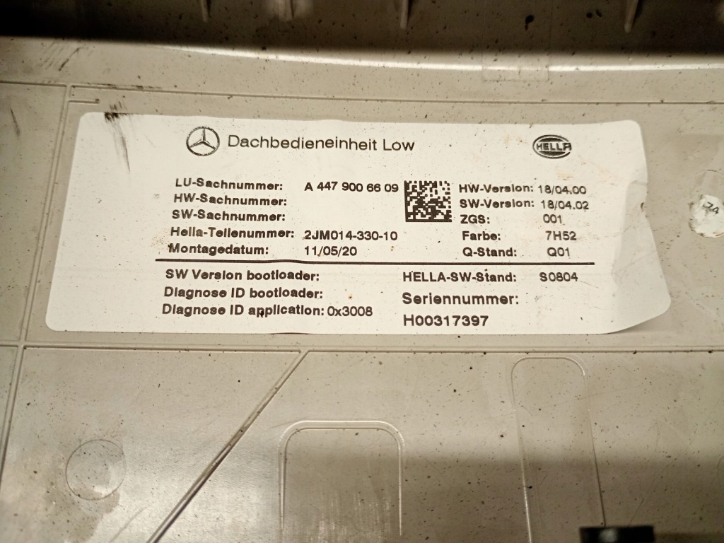 A4479006609 лампа стельовий mercedes vito w447 Зі Шроту