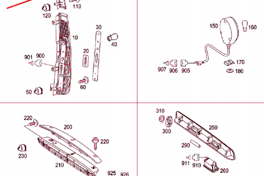 фото №8, Mercedes-benz vito w639 задній лівий верхній відбивач новий оригінальний a63982018