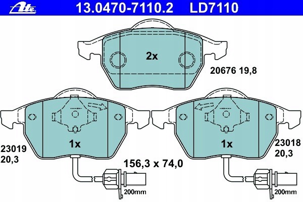 фото №1, Тормозные колодки тормозные перед seat alhambra, superb