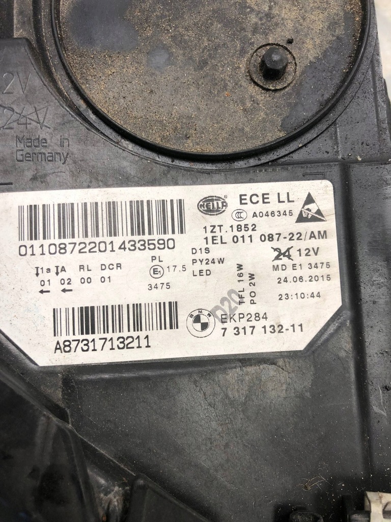 фото №8, Лампа правий перед bi-xenon комплектна bmw f10 f11 lci lift 7317132 7296090