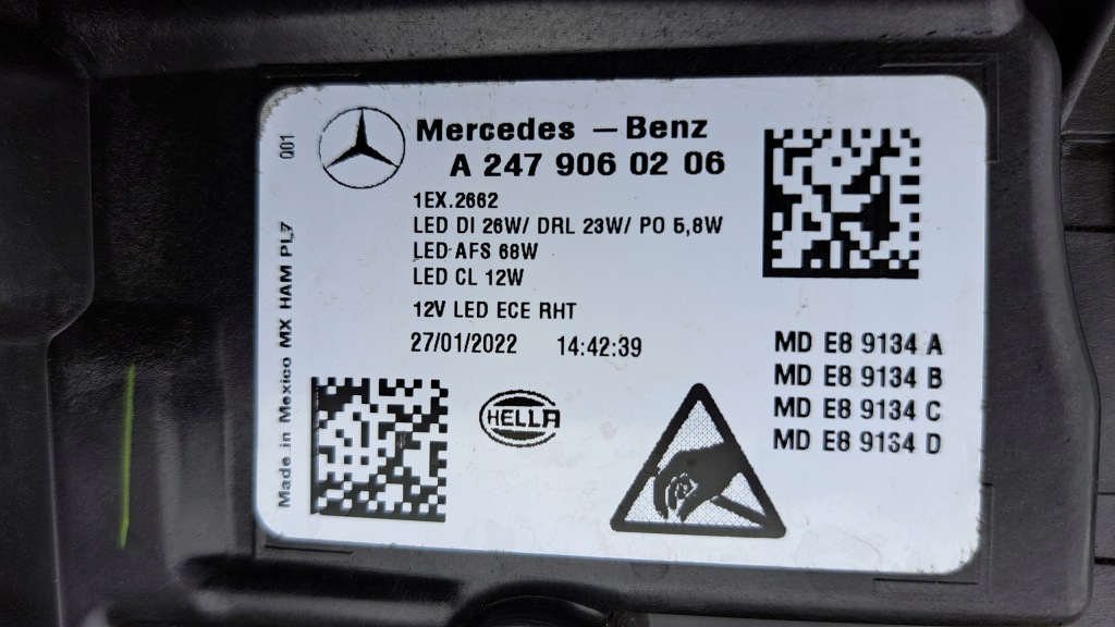 фото №6, Mercedes glb w247 full led лампа передняя kpl