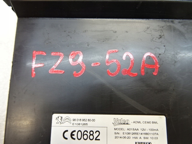 фото №8, Citroen peugeot блок управления модуль ecu центрального замка 9801695280