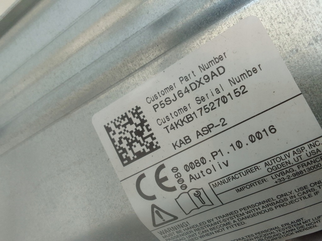 фото №8, Dodge durango lift 18- подушка коленная водителя p5sj64dx9ad usa