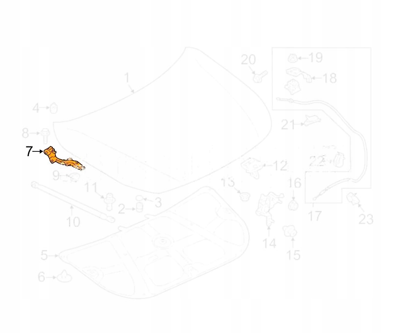 фото №1, Петля капот subaru legacy 2014- 57260al01a9p левый