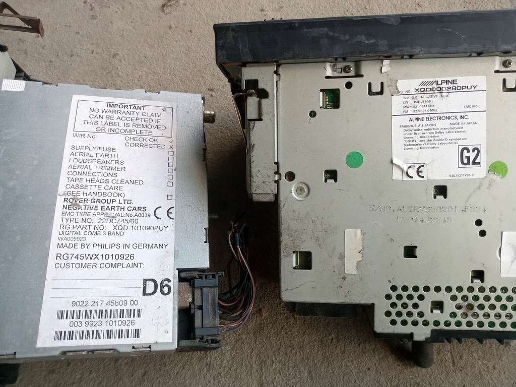 фото №3, Rover 75 mg zt радио кассета alpine оригинал