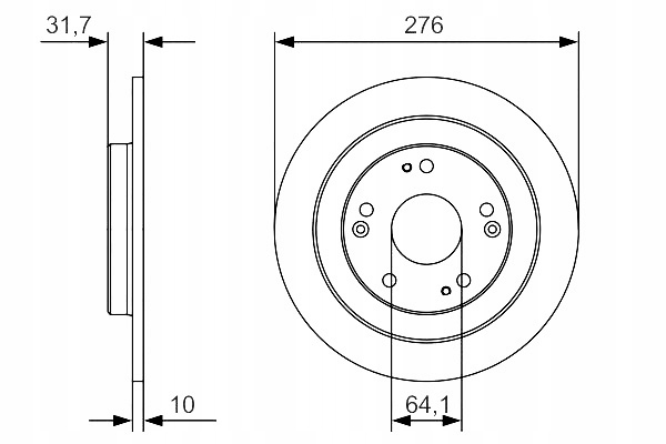фото №1, Bosch гальмівні диски гальмівні 2szt. задня honda civic ix 1.4-2.2d 02.12-