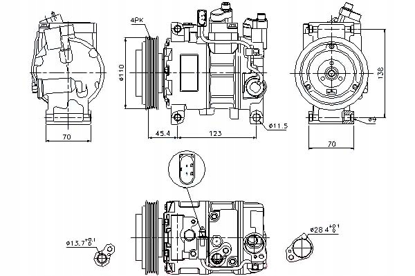фото №1, Nissens компрессор кондиционера audi a4 a6 allroad