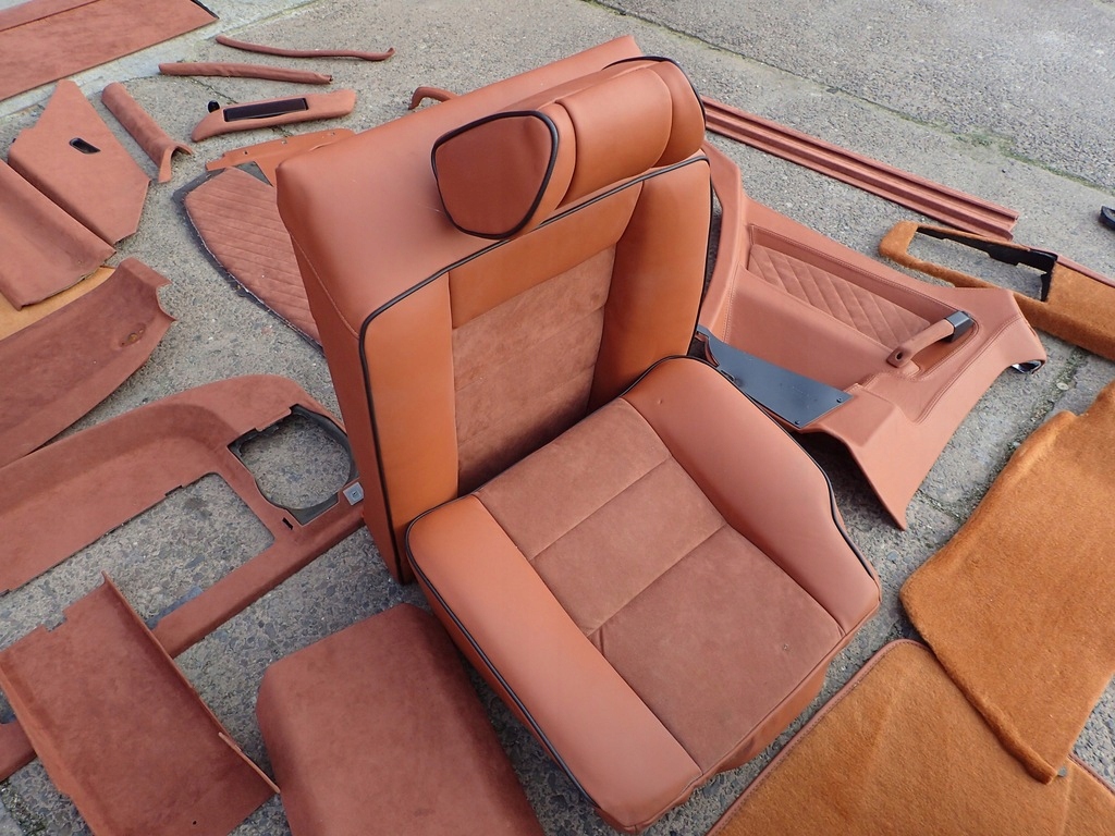 фото №9, Mercedes sec c126 повний салон сидіння recaro заднє сидіння консоль alcantara