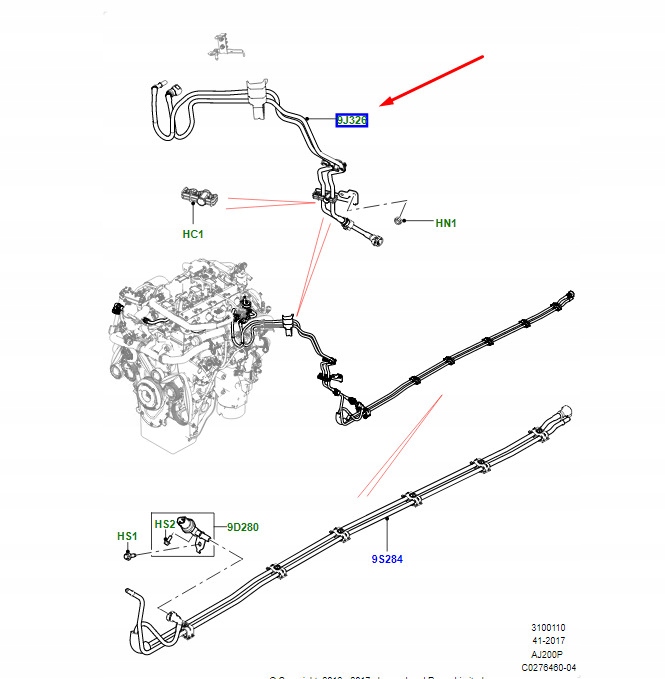 фото №1, Land rover range rover velar l560 fuel tube lr095506 original