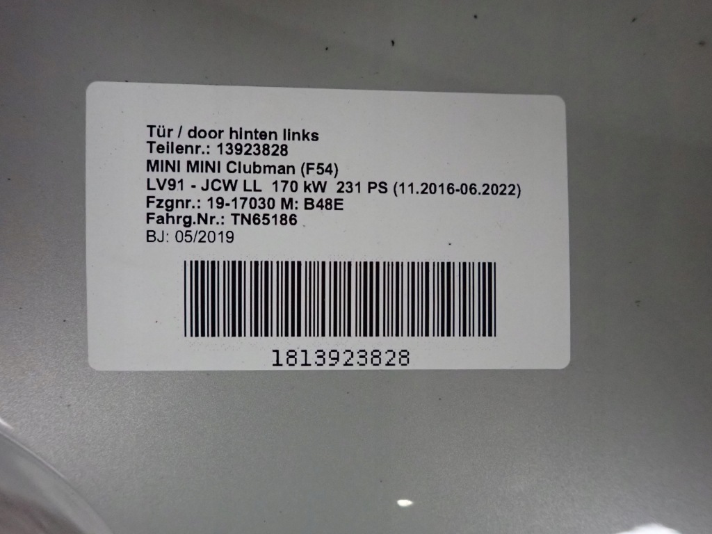 Mini cooper f54 clubman 15- дверь левое задняя задняя Доставка